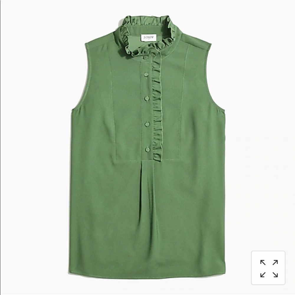 NWT ruffle-trim crepe tank top